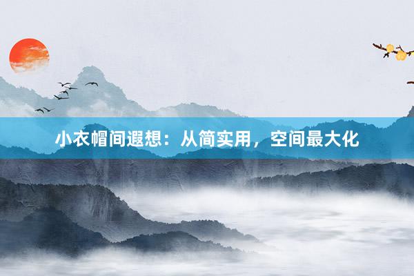 小衣帽间遐想：从简实用，空间最大化